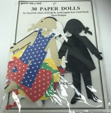 DieCuts 30 PAPER DOLLS Dress/Skirt/Overall/Shirts/Tie/Pants Acid Free Card Stock