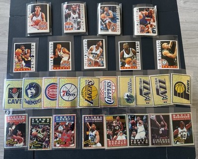 Panini NBA Multi Language Backed Sticker Bundle 125 Sticker Vintage Read Desc.
