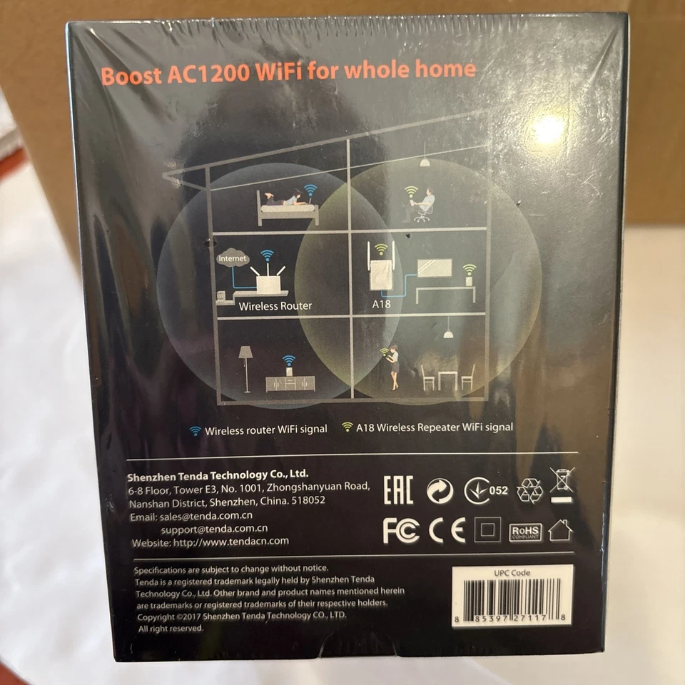 Tenda AC1200 Dual Band Wi-Fi Repeater (A18) New - Image 2 of 4