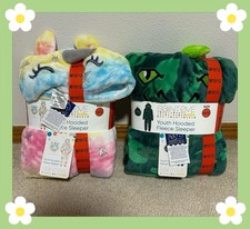 Saint Eve Kids Youth Animal Hooded One-Piece Sleepwear 2 Pcs Size M 10/12