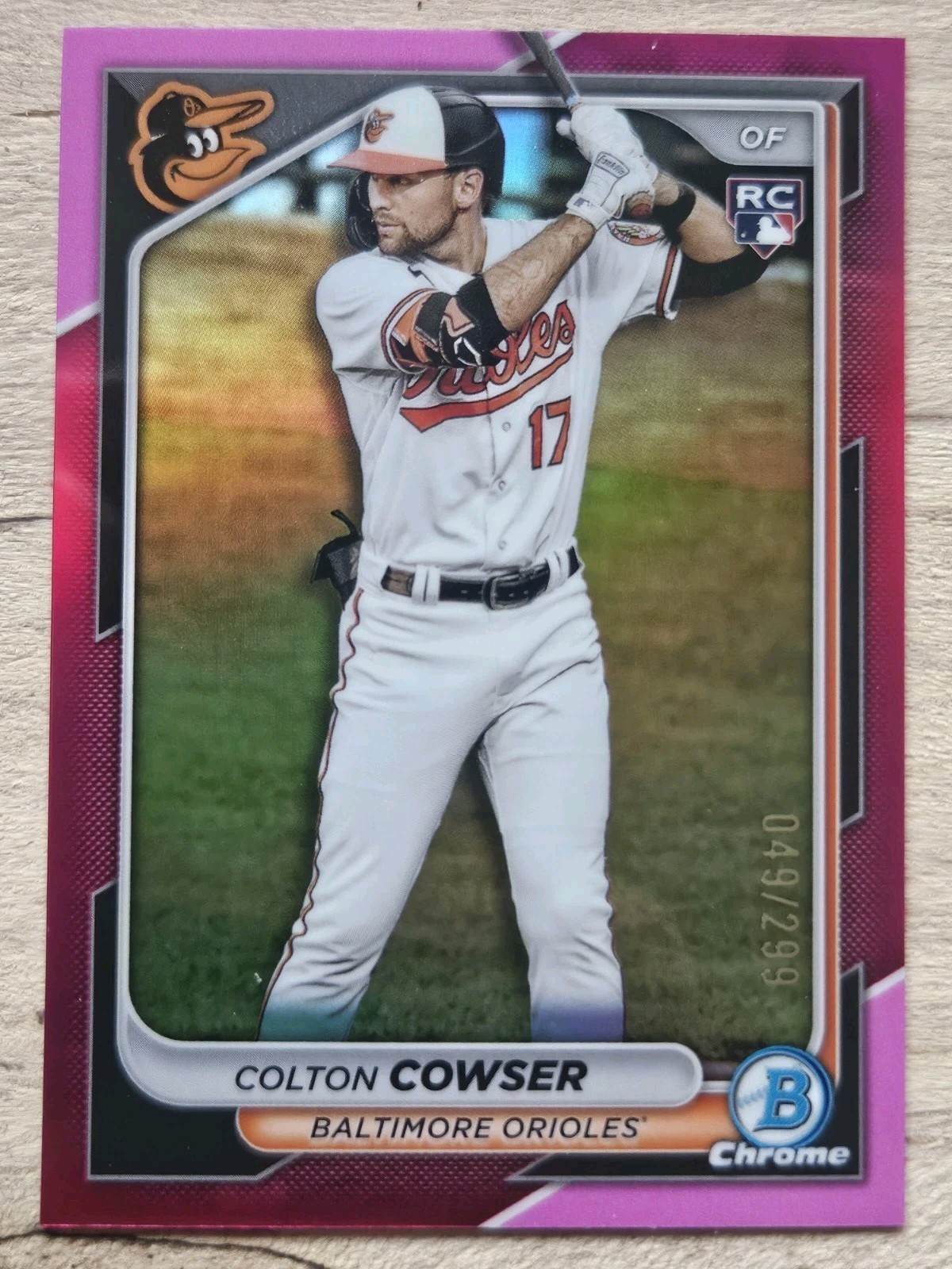 2024 Bowman Chrome - Fuchsia Refractor #33 Colton Cowser /299 (RC)
