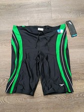 NWT Speedo Men's Performance Race II Tech Race Swimshorts Sz.38 Kelly Green NEW