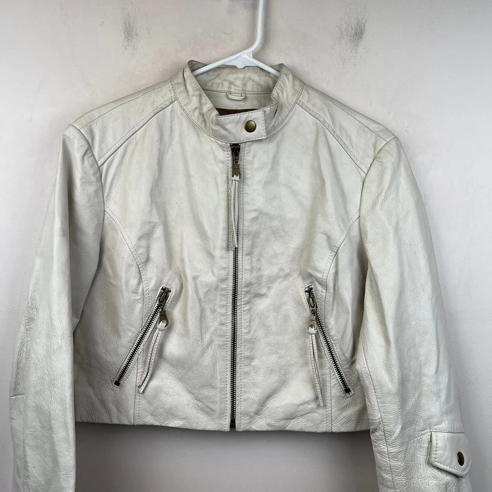 Chaqueta de cuero vintage Wilsons Rock and Roll "Live Free" talla L Foto 4 de 4