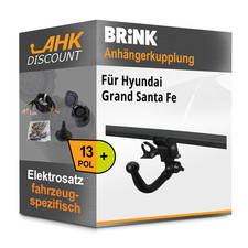 Für Hyundai Grand Santa Fe 13- BRINK Anhängerkupplung abnehmbar + 13polig E-Satz