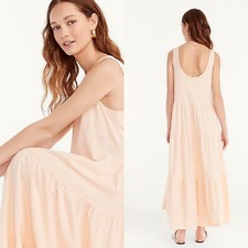 J. Crew Jersey Maxi Dress Apricot Pastel Tank Top Summer Boho Prep Flowy Small