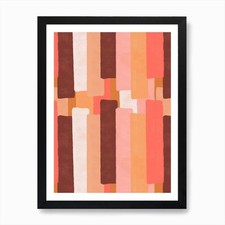 Line In Coral Art Print Framed Wall Art Poster Canvas Print Picture