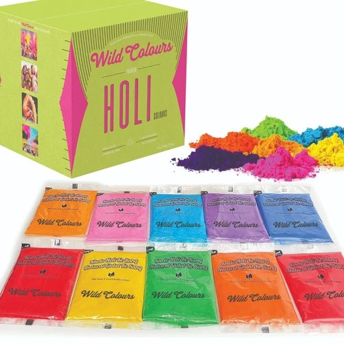 Premium Holi Colours Holi Giftbox | Lab Tested Certified (100g/200g(Pack of 10))