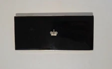 Prince Matchabelli Black Enamel Crown Wallet/Cigarette/Card Case