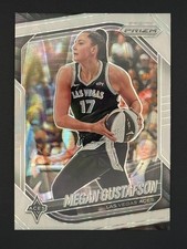 2025 Panini Prizm WNBA #49 Megan Gustafson White Seismic Prizm Aces