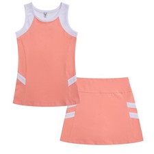Girls Tennis Golf Dress Girls Tank Top and Tennis Golf Skirt with Built-in Sh...