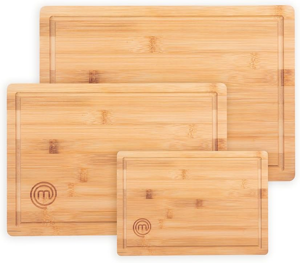 Masterchef Schneidebretter Holz, Schneidebrett Set Mit Bambus Schneidebrett Groß-image
