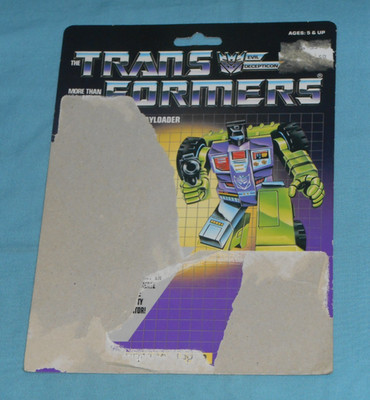 original G1 Transformers SCRAPPER ORIGINAL CARDBACK ONLY Devastator