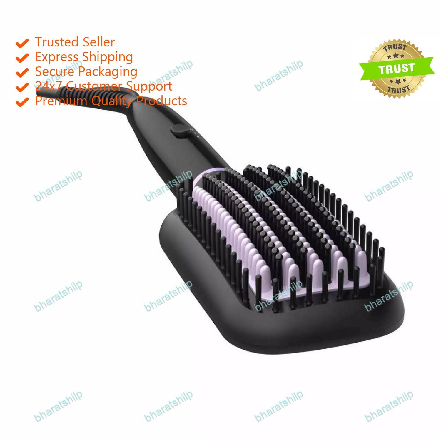 Philips Hair Straightening Brush,Triple Bristle Design,Keratin Infused Bristles