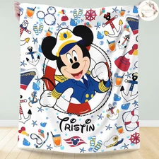 Personalized Disney Mickey And Friends Blanket Gift For Friends, Kids V5