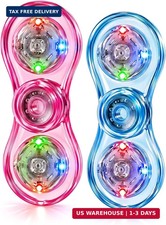 LED Fidget Spinner 2 Pack, Light Up Sensory Fidget Toys for Kids Adults with Aut