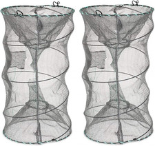 Fishing Bait Trap,2 Packs Crab Trap Minnow Trap Crawfish Trap Lobster Shrimp Col
