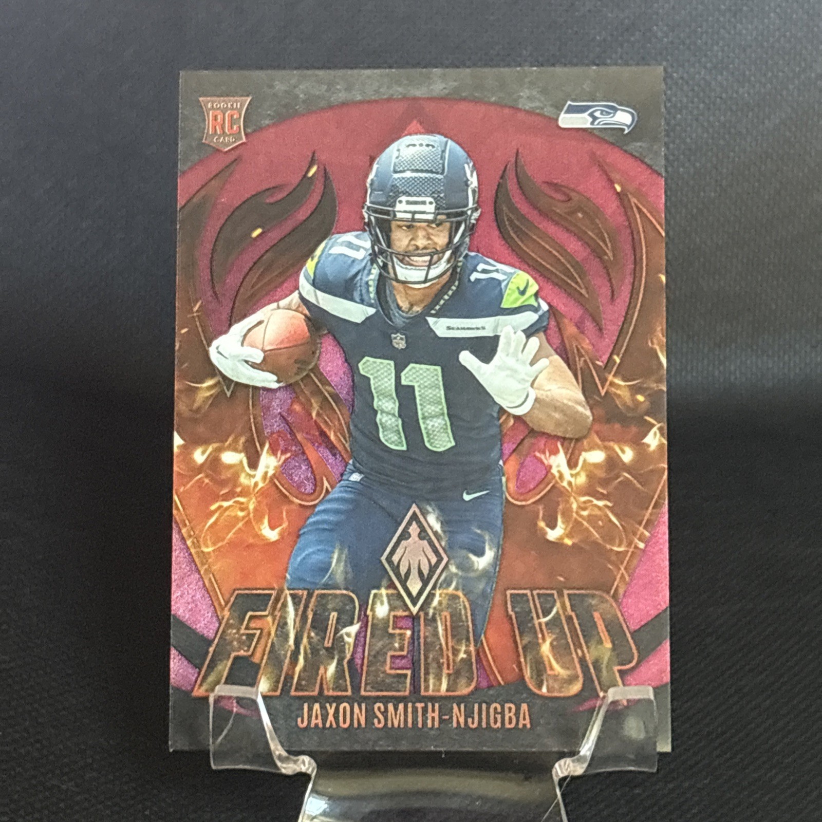 2023 Panini Phoenix Jaxon Smith Njigba Fired Up RED 046/199 Rookie RC SP