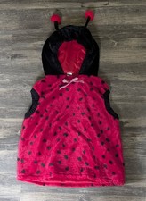 Ladybug Plush Hooded Halloween Costume Child Size L One Piece Dress Up Play