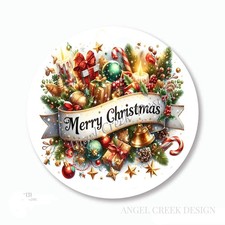 MERRY CHRISTMAS SCRAPBOOK STICKERS ENVELOPE SEALS HOLIDAY PARTY FAVORS LABELS