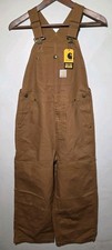 NWT Carhartt Youth Bib Overall Size 10 Double Knee Loose Fit Duck Canvas Outdoor