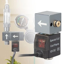 Double Gauge Solenoid Valve Aquarium Accessory CO2 System Regulator