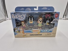Bluey Family Beach Day Figures - 4pk Toy - Bingo Dad Mum  Bluey - Missing Box