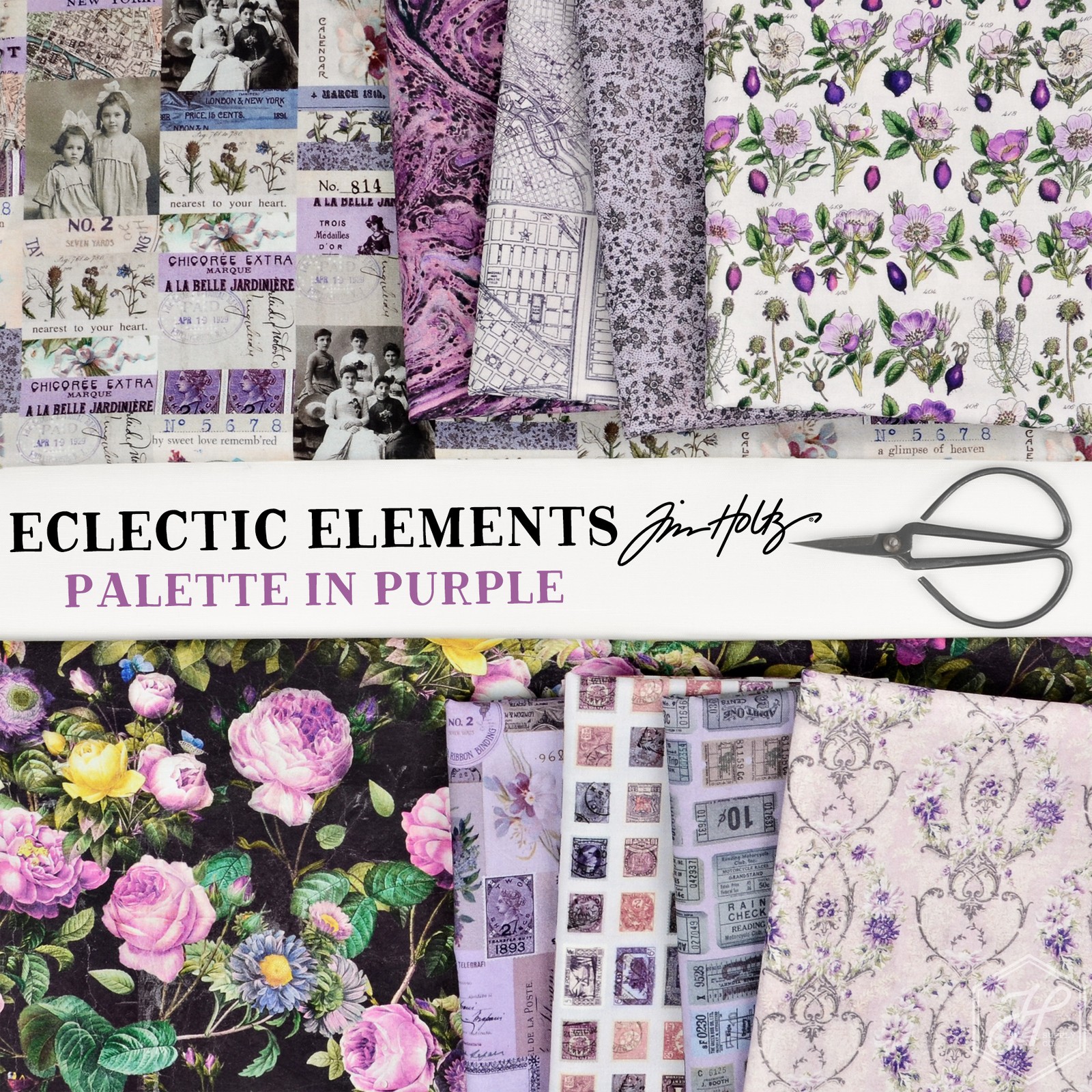 Eclectic Elements Palette in Purple Half Yard Bundle by Hawthorne Supply Co