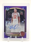 KARA DUNN 2025-26 BOWMAN CHROME U PURPLE 1ST ROOKIE AUTO /250 Q2277