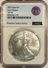 2025 American Silver Eagle NGC MS70 Early Release  PSS FREE SHIPPING