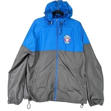 Disney Cruise Line Windbreaker Jacket Hooded Blue Gray Adult M Travel Resort