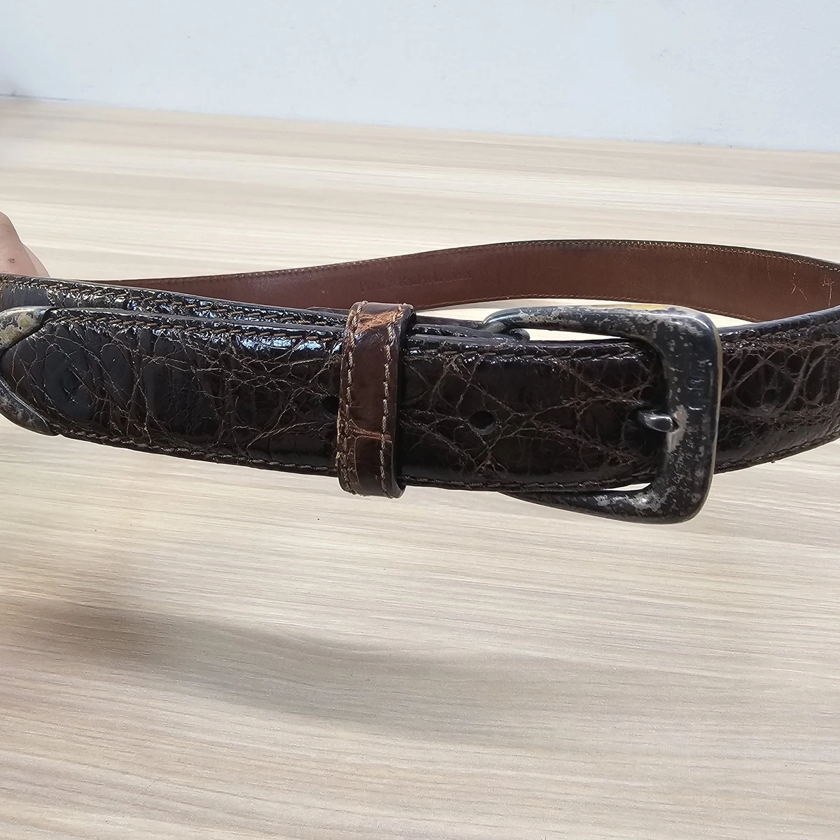 ✨?POLO RALPH LAUREN CINTURÓN ✨?PIEL DE COCODRILO ?✨#RL59 Las mejores ofertas en Ralph Lauren cocodrilo en cinturones  main image 2