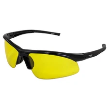 Global Vision Ambassador Safety Glasses Scratch-Resistant Black Frame w/ Yellow