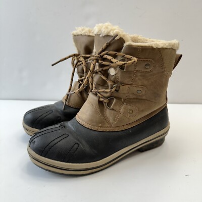 Bearpaw Boots Leighton Wool Blend Lined Winter Boots Tan Black