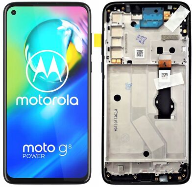 LCD und Touch, Ersatzbildschirm für Motorola Moto G8 POWER XT2041 IPS Rahmen