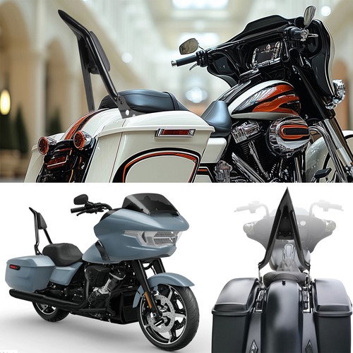 22" Sissy Bar Backrest For Harley Touring Road King Electra Street Glide 97-2008 - Bild 11 von 23