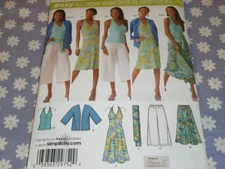 SIMPLICITY 4193 MISSES JACKET SKIRT SASH PANTS DRESS OR TOP PATTERN-UNCUT-10-18