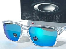 Oakley SYLAS XL Shiny Clear w PRIZM Sapphire Blue Sunglass 9448-04 60mm