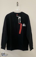 Quiksilver Men  s Sweatshirt Crewneck Size Medium Black - New
