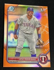2022 Bowman Chrome Prospect True Orange Refractor 04/25 Jose Rodriguez #CPA-JRZ