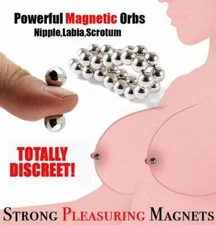 Magnetic Nipple Clitoris Labia Clamps BDSM Powerful Orbs Balls Bondage Sex Toys