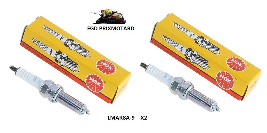 Bougies allumage NGK LMAR8A-9 pour moto MT07 assurant un démarrage à froid stable
