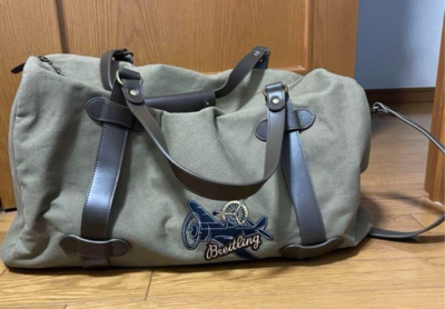 Exc+5]BREITLING Watch Novelty Khaki Canvas 2way Boston bag wz