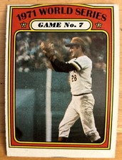 1972 Topps World Series Game 7 Steve Blass #229 Pirates Orioles O/C Fair