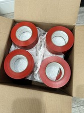 Red Stucco Tape 2  x 60  UV Resistant - 60 day Clean Removal . 1 box - 24 rolls 