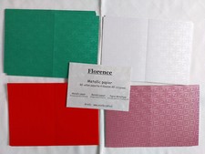 Hobbyauflösung Florence Metallic-Strukturpapier Cardstock Grün (4BC)
