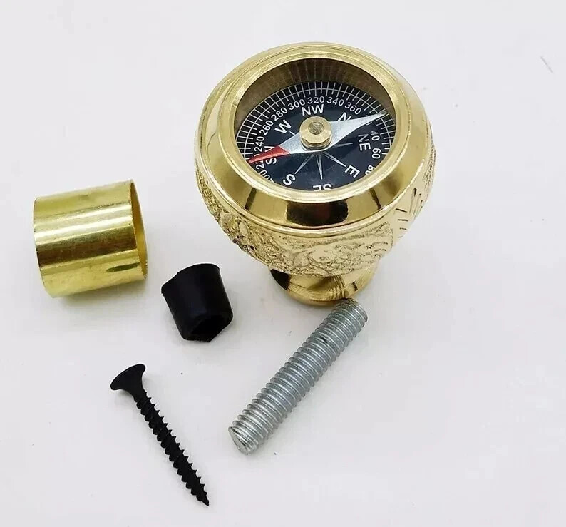 Solid Brass Compass Designer Handle Only – Vintag… - image 1