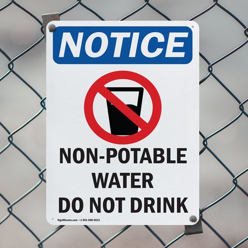 (2er Pack) Nicht Trinkwasser OSHA Hinweis Schild Aufkleber Metall Kunststoff - Bild 5 von 23
