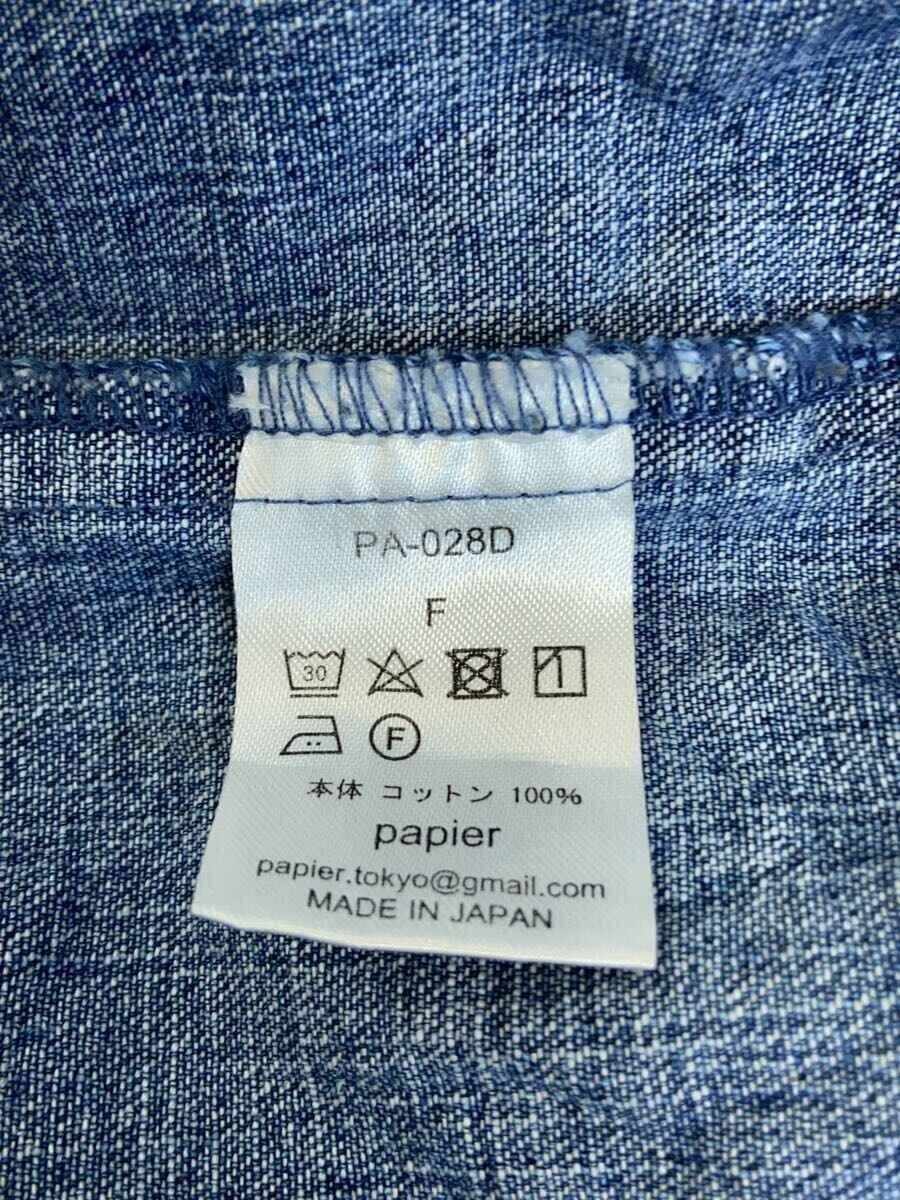 PAPIER OTHER DENIM LOUISE BLOUSE FREE COTTON Blue SOLID Used | eBay