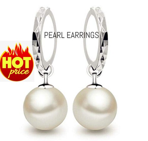 Sterling Silver Plated Diamond Cut Pear Earrings