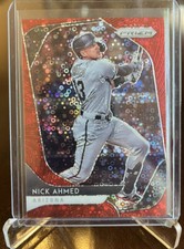 2020 Panini Prizm Tier II Red Donut Circles Prizm No.179 Nick Ahmed #/99 Arizona